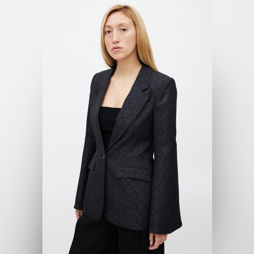 Smythe Floral Jacquard Peaked Lapel Blazer size 2